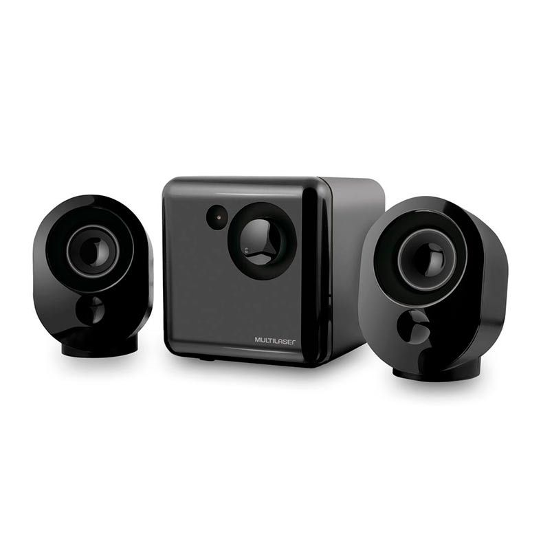 Caixa De Som Multi 2.1 Super Bass 15W Rms USB Preto, SP166