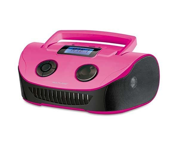 Caixa De Som Multi Boombox 15W Rosa/Preto, SP184