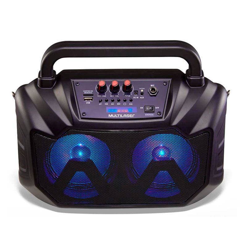Caixa de Som Multi LED Bluetooh/Radio/AUX/SD/USB 80W RMS, SP289