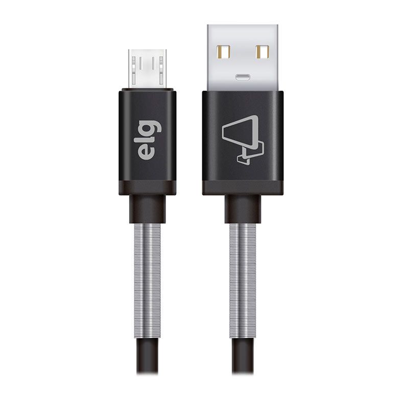 Cabo Micro USB ELG, 1m, Preto, SP510BK
