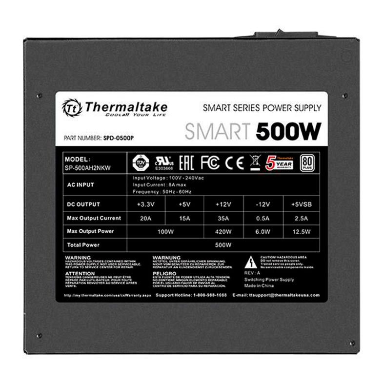 Fonte Thermaltake Smart 500W 80Plus White, SPD-0500P