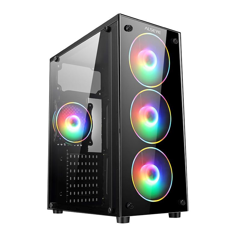 Gabinete Gamer Alseye Spectra, Mid-Tower, Lateral de Vidro, Preto, SPECTRA