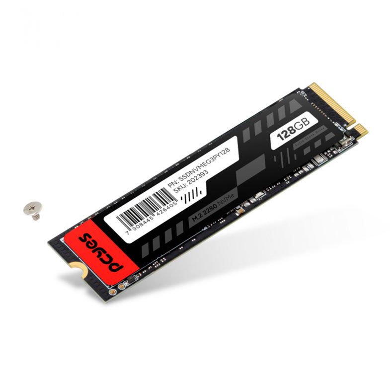 SSD Pcyes PY128, 128GB, M.2 2280 PCIe NVMe, Leitura 1175MB/s, Gravacao 700MB/s, SSDNVMEG3PY128