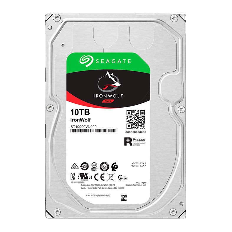HD Seagate Ironwolf, 10TB, 3.5, 7200 RPM, SATA III 6GB/s, Cache 256MB, ST10000VN000