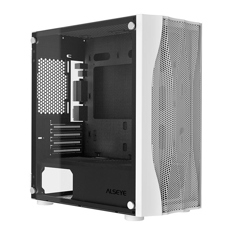 Gabinete Gamer Alseye Stone, Mid-Tower, Lateral de Vidro, Branco, STONE-WH