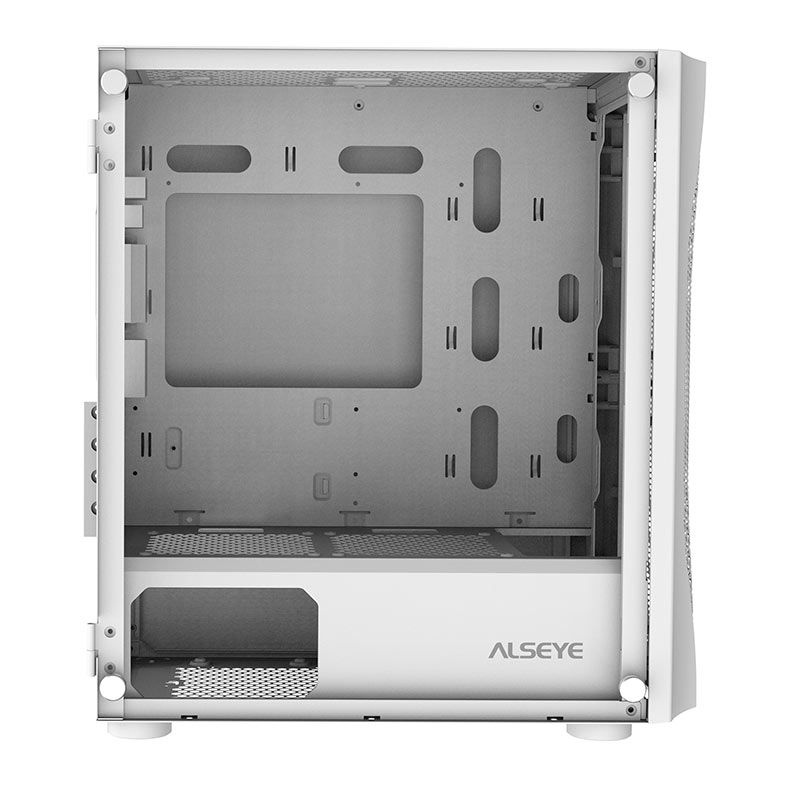 Gabinete Gamer Alseye Stone, Mid-Tower, Lateral de Vidro, Branco, STONE-WH