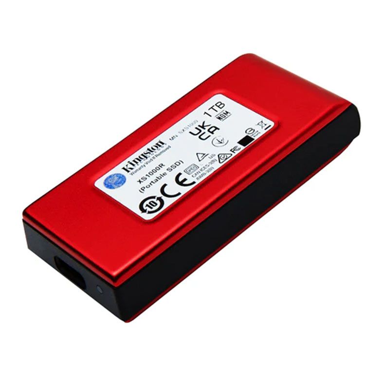 SSD Externo Kingston XS1000R, 1TB, USB 3.2, Vermelho, SXS1000R-1000G