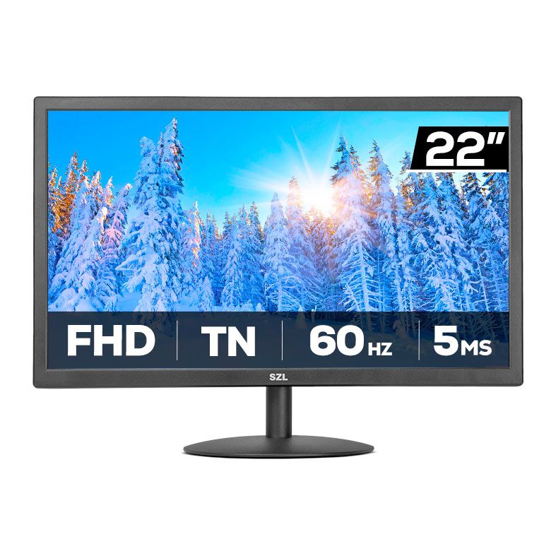 Monitor SZL 22, 22 Pol, TN, FHD, 5ms, 60Hz, HDMI/VGA, SZL-SZL215-BL01