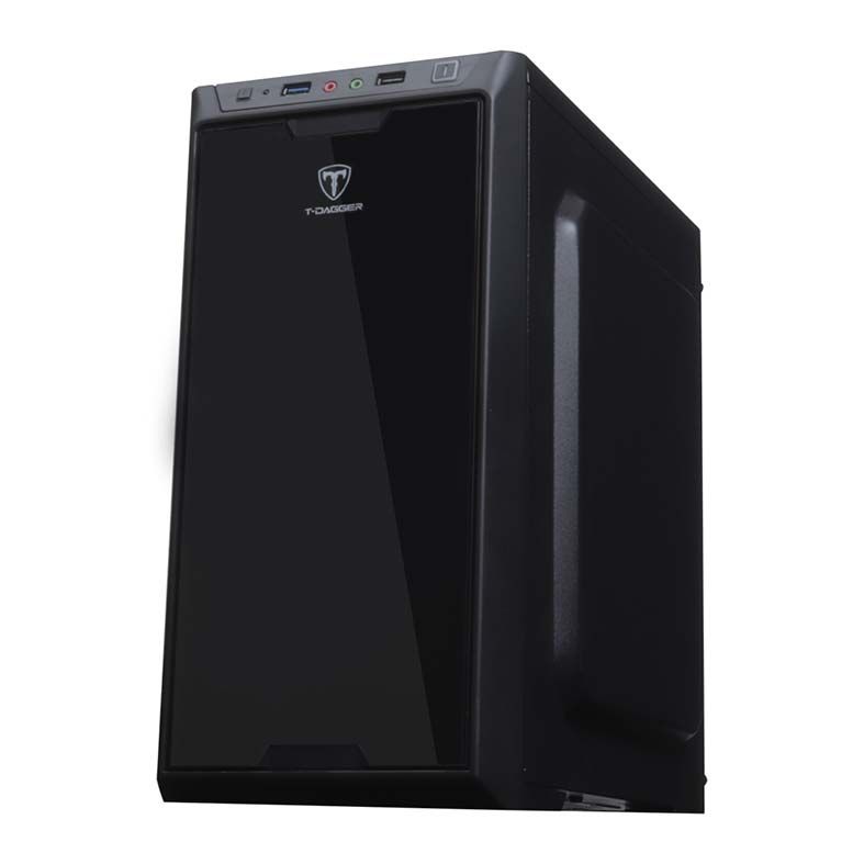 Gabinete Gamer T-Dagger Teemo Lateral Acrilico Preto, T-TGC100