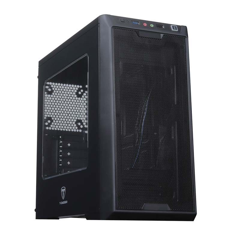 Gabinete Gamer T-Dagger Olaf Lateral Acrilico Preto, T-TGC110