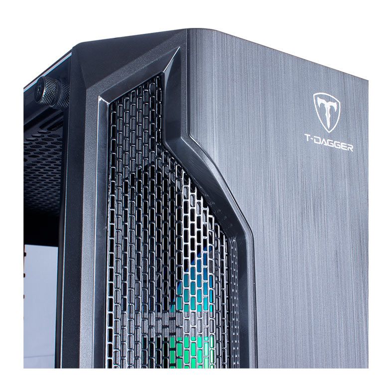 Gabinete Gamer T-Dagger Vayne Lateral Vidro Temp Preto, T-TGC260