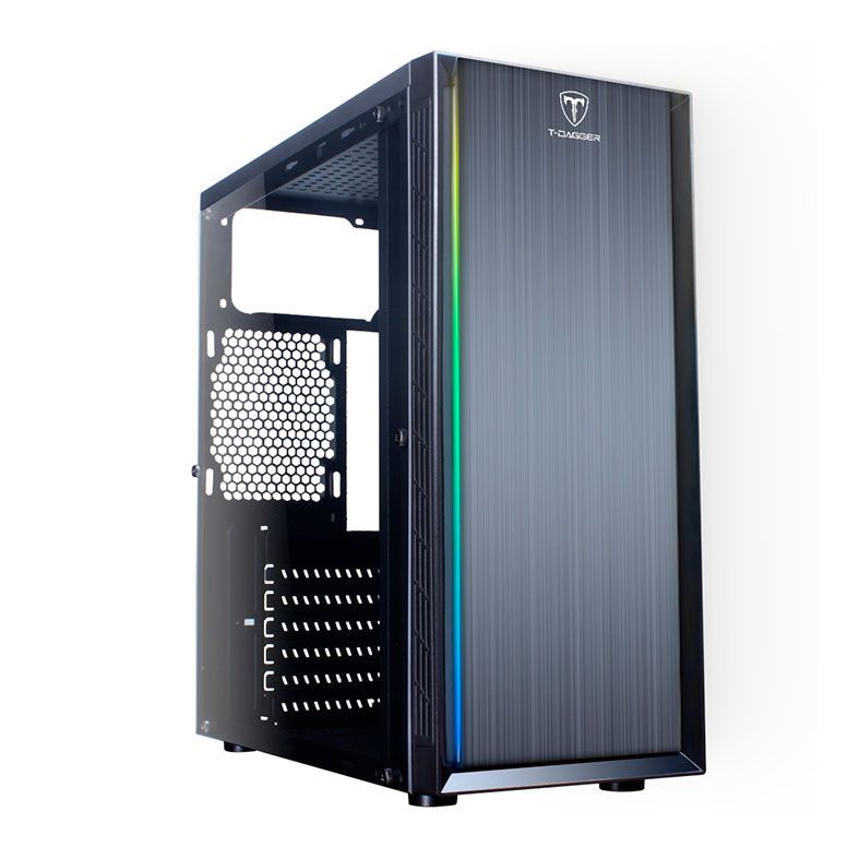 Gabinete Gamer T-Dagger Rumble Lateral Acrilico Preto, T-TGC270