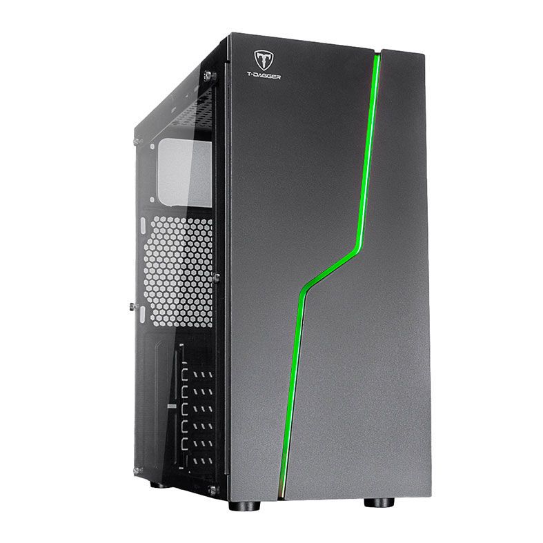 Gabinete T-Dagger Jax Lateral Acrilico Preto, T-TGC280