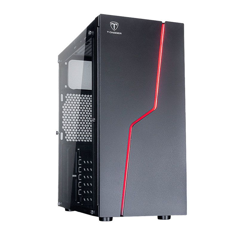 Gabinete T-Dagger Jax Lateral Acrilico Preto, T-TGC280