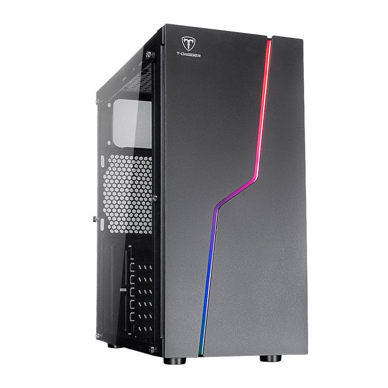 Gabinete T-Dagger Jax Lateral Acrilico Preto, T-TGC280