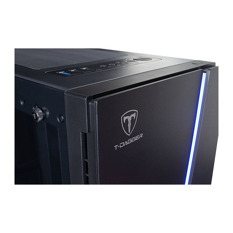 Gabinete T-Dagger Jax Lateral Acrilico Preto, T-TGC280