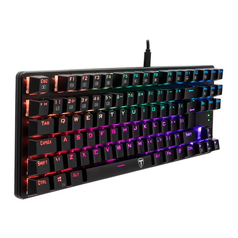 Teclado Mecanico T-Dagger Bora Preto Switch Brown, T-TGK315-BR