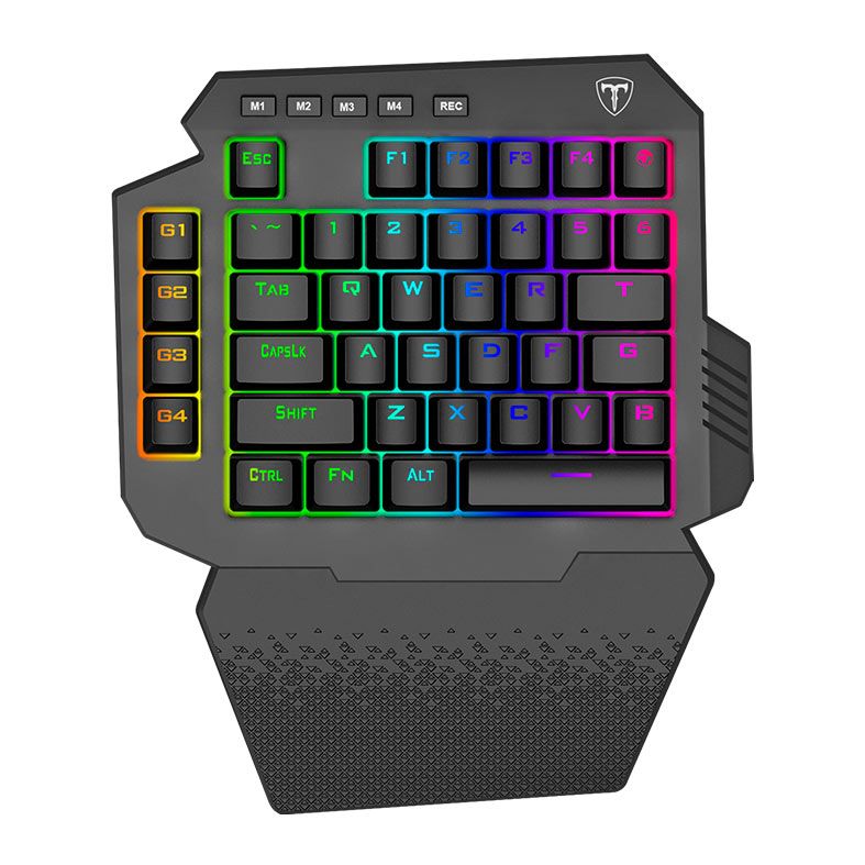 Teclado Mecanico Gamer T-Dagger Capri, RGB, Switch Azul, Preto, T-TGK318-BL