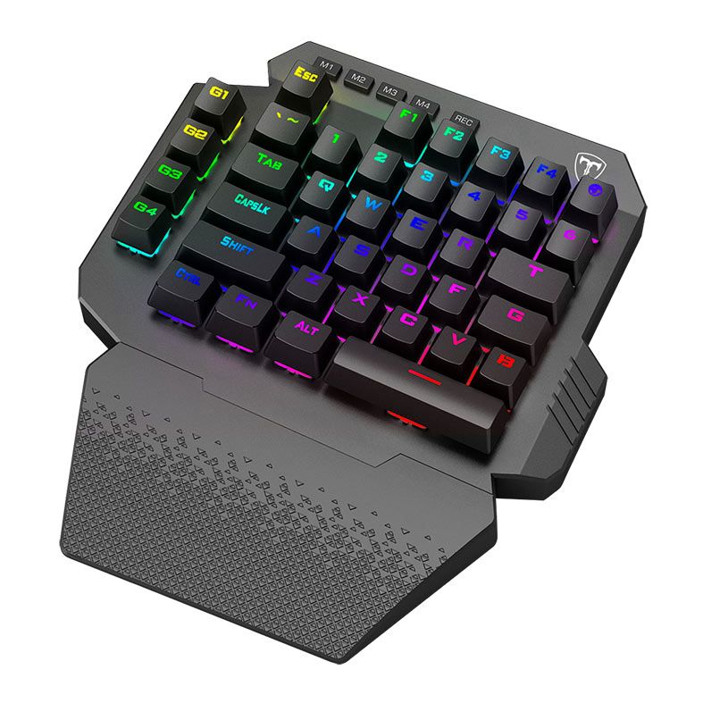Teclado Mecanico Gamer T-Dagger Capri, RGB, Switch Azul, Preto, T-TGK318-BL