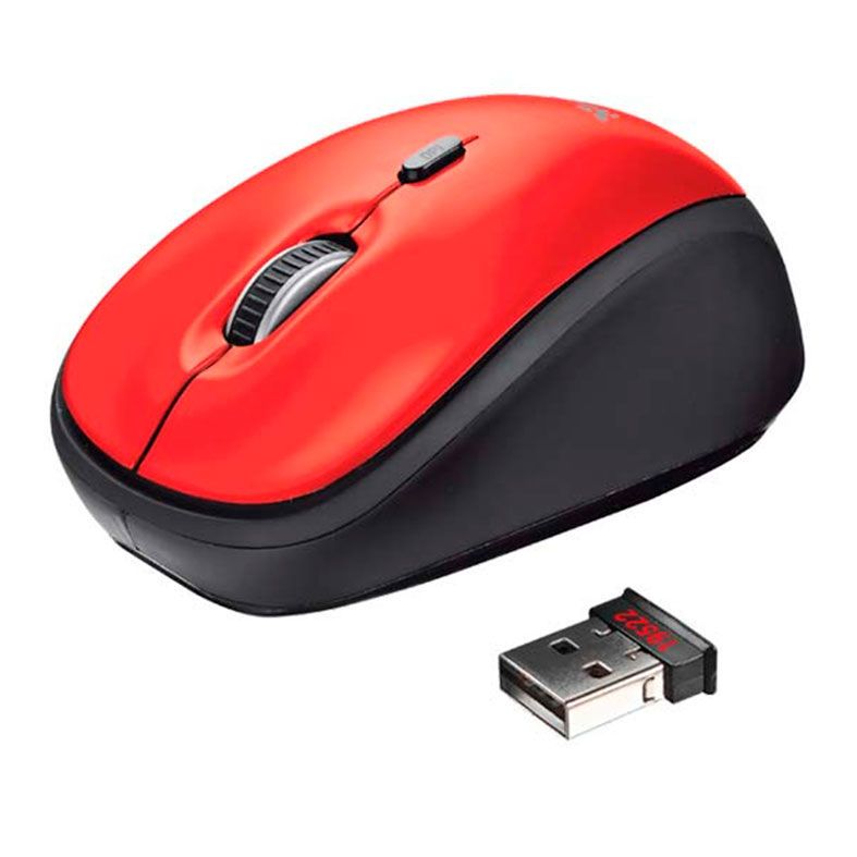 Mouse Trust Wireless Preto/Vermelho, T19522