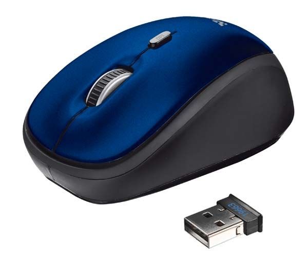 Mouse Trust Wireless Preto/Azul, T19663