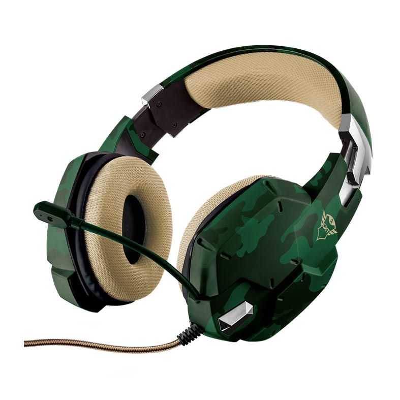Headset Gamer Trust GXT322C Carus Verde/Camo, T20865