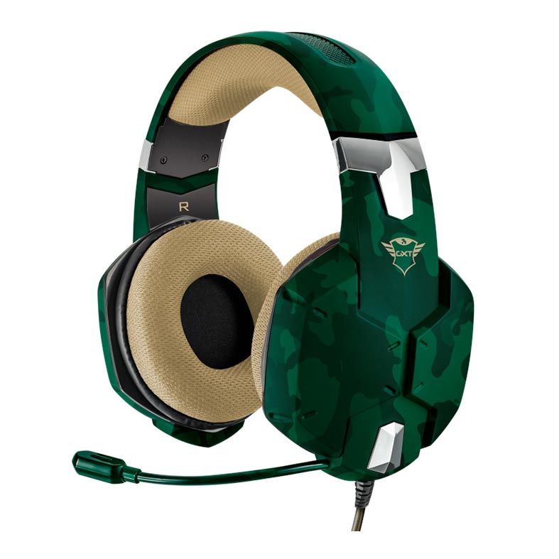 Headset Gamer Trust GXT322C Carus Verde/Camo, T20865