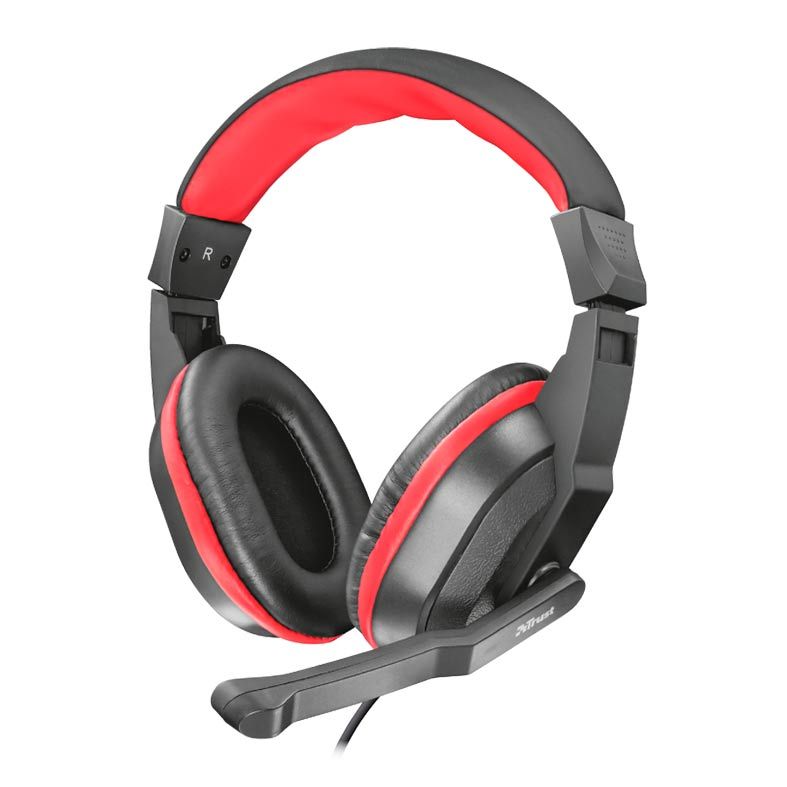 Headset Gamer Trust Ziva Preto/Vermelho, T21953