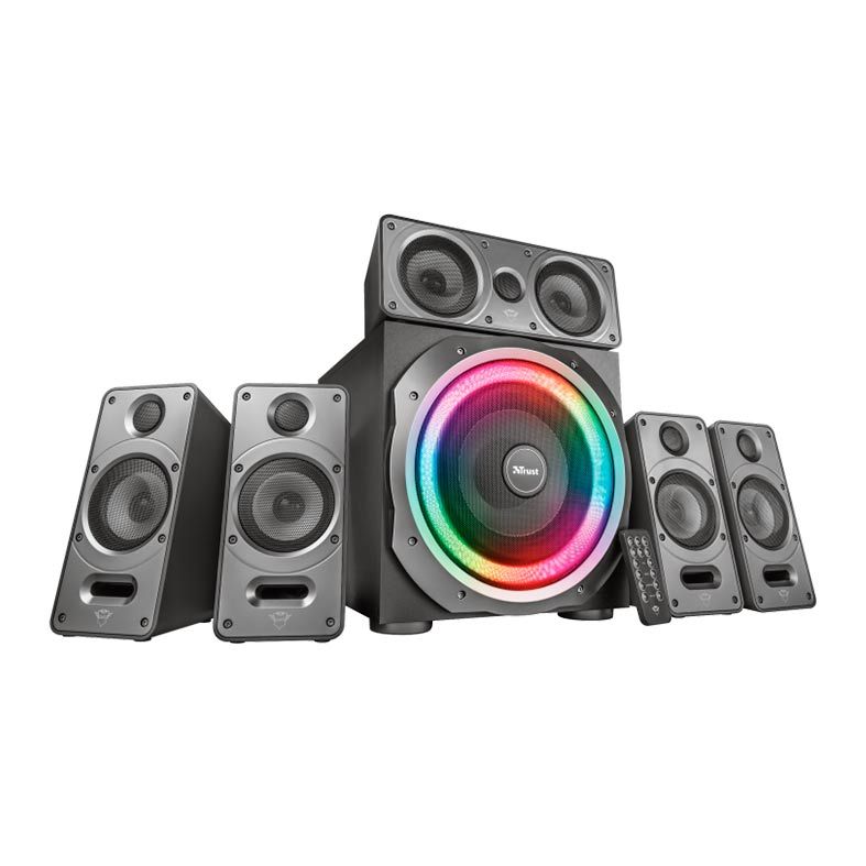 Caixa de Som Trust GXT 698 Torro 5.1 Dolby Digital RGB 90W RMS + Controle Remoto, T23059