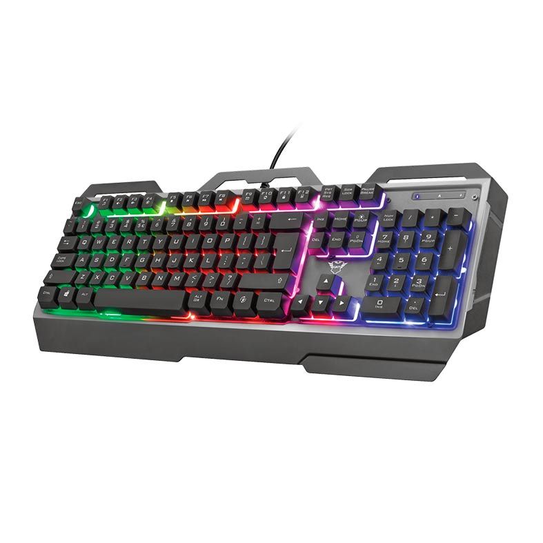 Teclado Gamer Trust GXT 856 LED Rainbow Preto, T23577