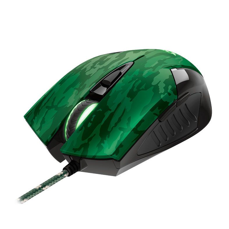 Kit Mouse e Mousepad Trust GXT 781 Rixa Camuflado Verde, T23611