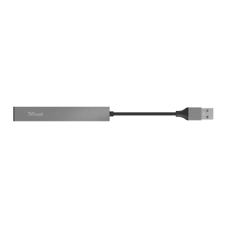 Hub Trust Halyx, 4 Portas Mini USB, Aluminio, T23786