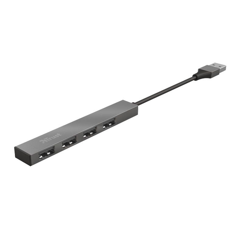 Hub Trust Halyx, 4 Portas Mini USB, Aluminio, T23786