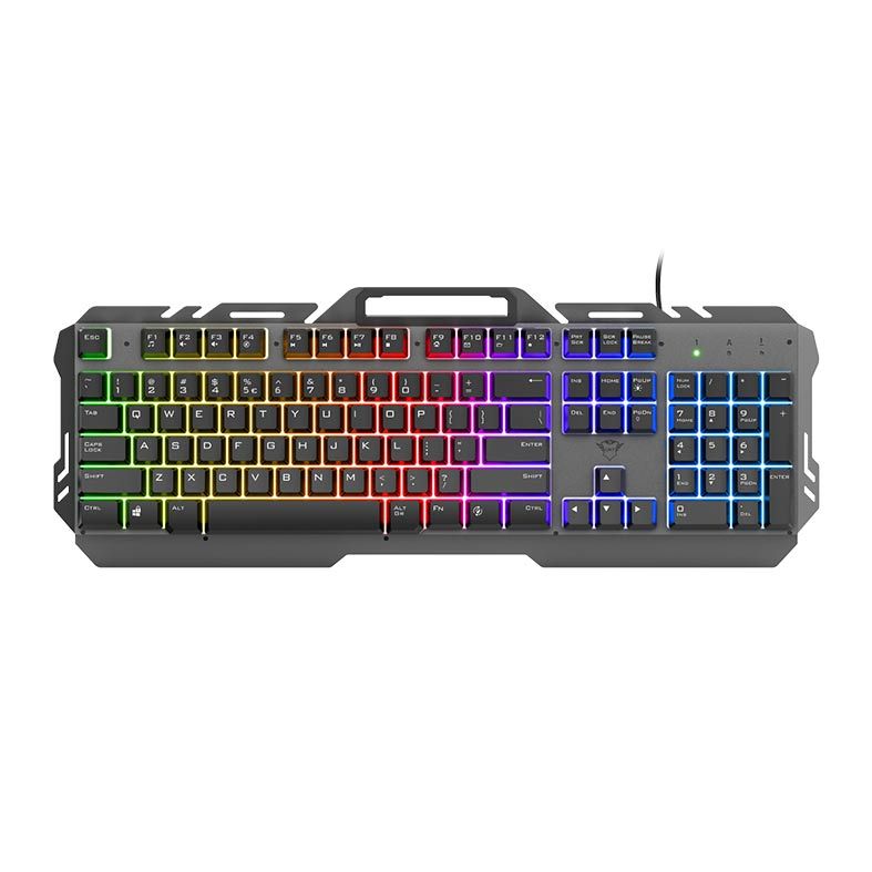 Teclado Gamer Trust GXT 853 Esca Preto Led Rainbow, T23796
