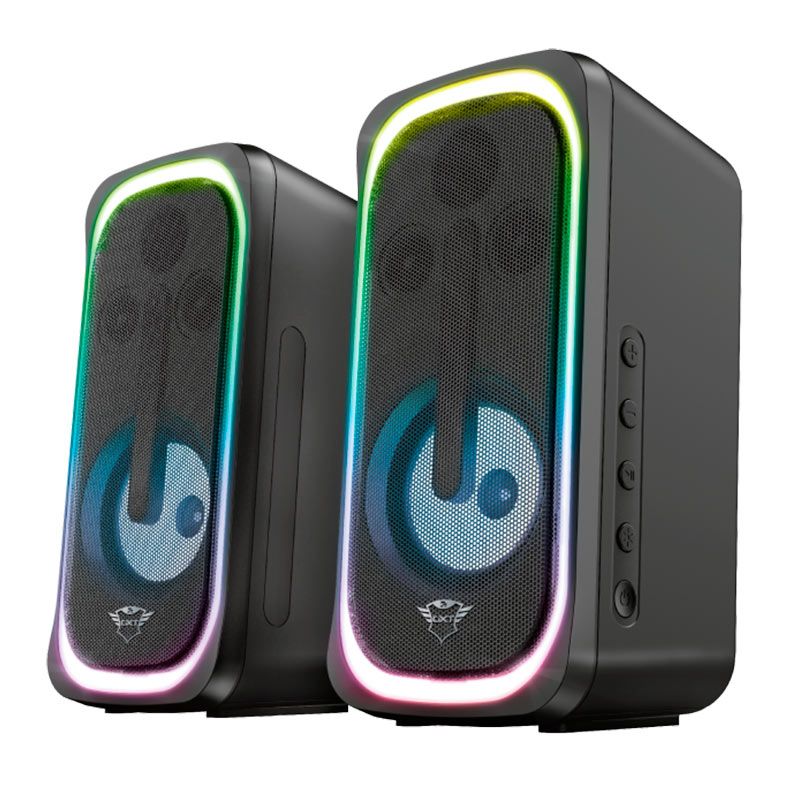 Caixa de Som e Subwoofer Trust GXT 635 Rumax 2.1, 40W RMS, RGB, Bluetooth, Preto, T23927
