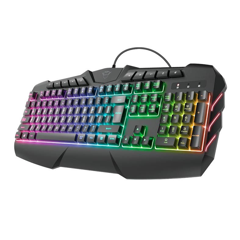 Teclado Semi Mecanico Trust GXT 881 Odyss 6 Cores, T24306