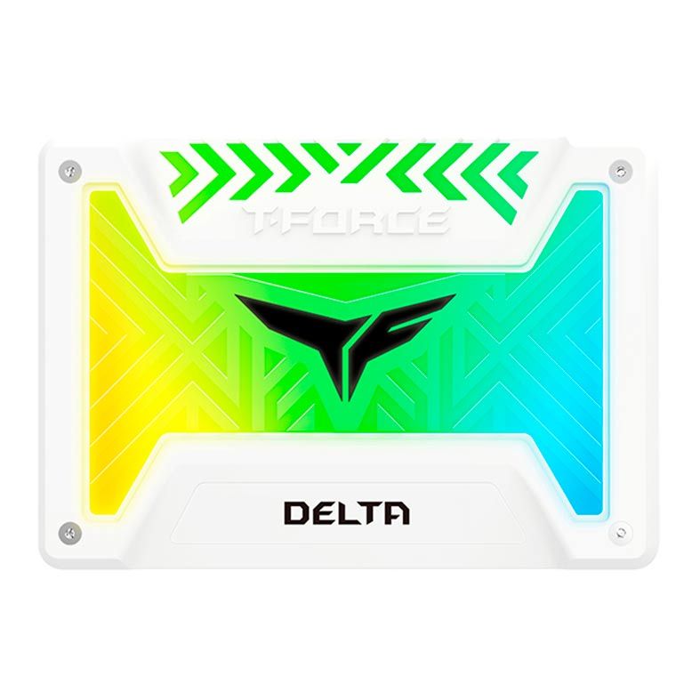 SSD Team Group T-Force Delta RGB Lite, 1TB, 2.5, Sata III 6GB, Leitura 560MB/s, Gravacao 510MB/s, Branco, T253TR001T3C423