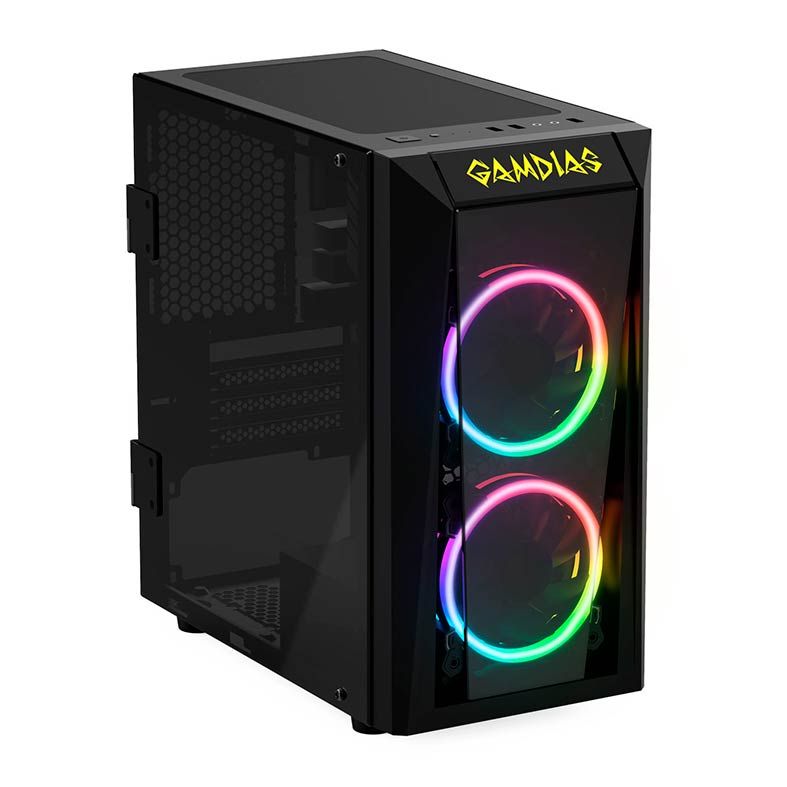 Gabinete Gamer Gamdias Talos E1 RGB Lateral/Frontal Vidro Temp, TALOS-E1