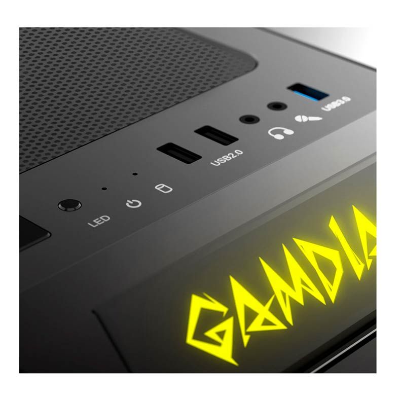 Gabinete Gamer Gamdias Talos E1 RGB Lateral/Frontal Vidro Temp, TALOS-E1