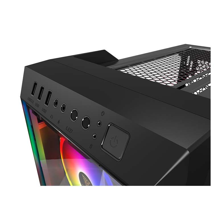 Gabinete Gamer Gamdias Talos M1 Lite Lateral Vidro Temp Preto, TALOS-M1 LITE