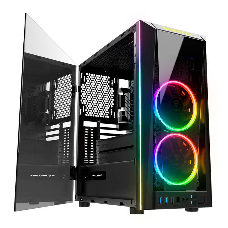 Gabinete Gamer Gamdias Talos M1A RGB Lateral/Frontal Vidro Temp, TALOS-M1A