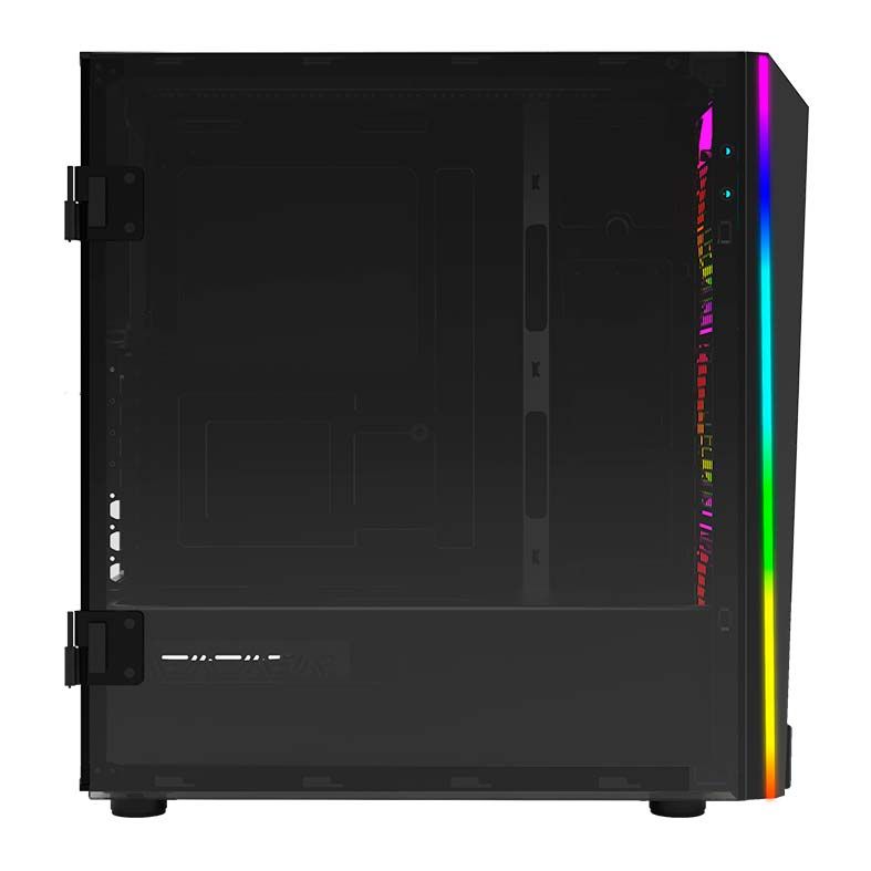 Gabinete Gamer Gamdias Talos M1B Lateral/Frontal Vidro Temp Preto, TALOS-M1B