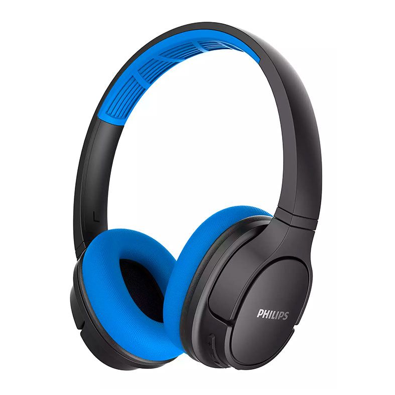 Fone de Ouvido Philips Wireless, Drivers 40mm, Preto e Azul, TASH402BL/00