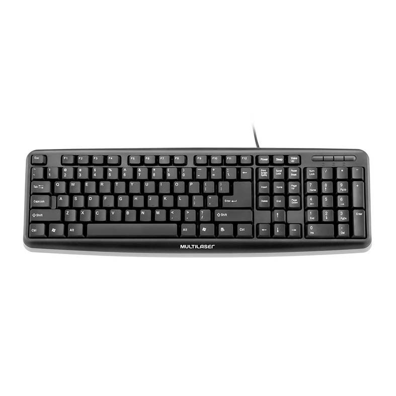 Teclado Multi Basico Slim USB Preto, TC065