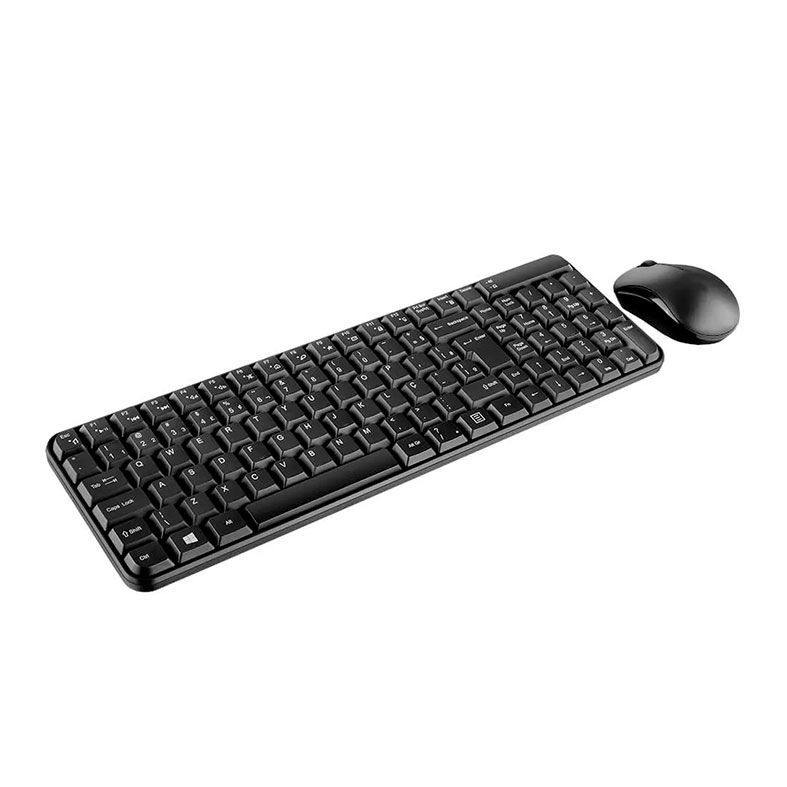Kit Teclado e Mouse Multi Sem Fio Pretos, TC183