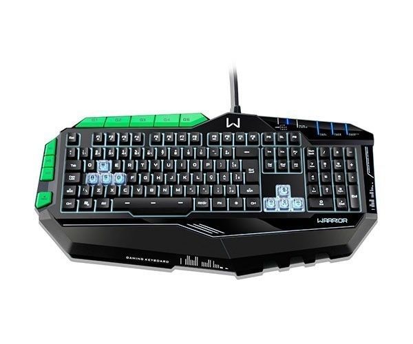 Teclado Gamer Multi Warrior LED Multicolor Preto/Verde, TC199