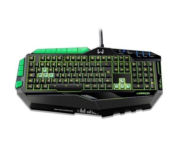 Teclado Gamer Multi Warrior LED Multicolor Preto/Verde, TC199