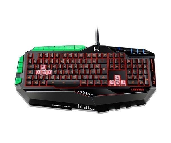 Teclado Gamer Multi Warrior LED Multicolor Preto/Verde, TC199