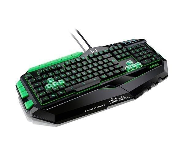 Teclado Gamer Multi Warrior LED Multicolor Preto/Verde, TC199