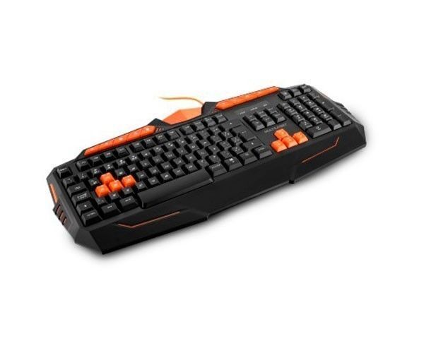 Teclado Gamer Multi USB Multimidia Preto/Laranja, TC211